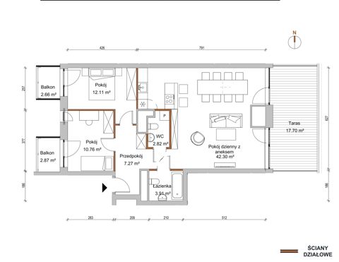 Plan 3 pok. 79m²