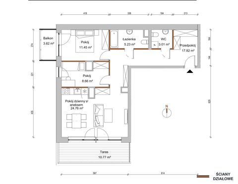 Plan 3 pok. 71m²