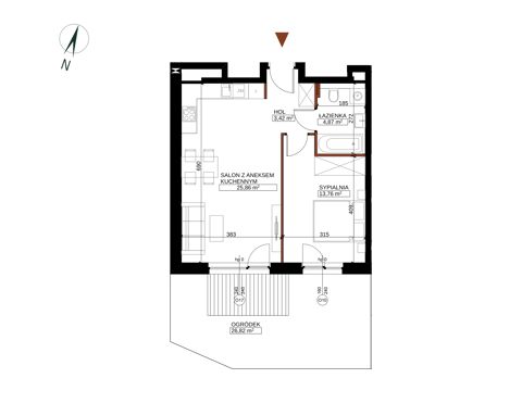 Plan 2 pok. 48m²