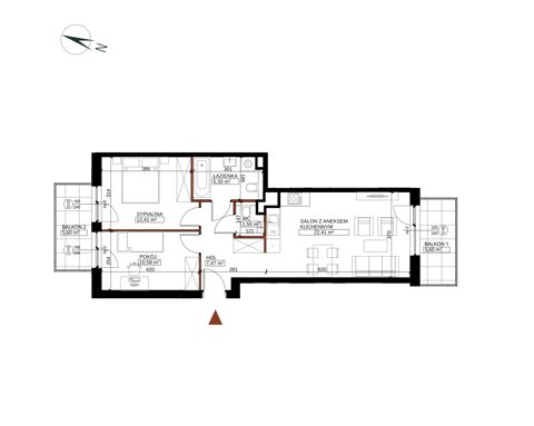 Plan 3 pok. 60m²
