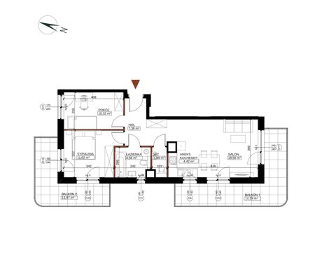 Plan 3 pok. 60m²