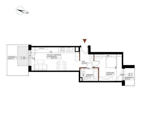Plan 2 pok. 48m²