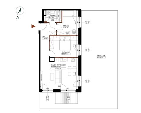 Plan 3 pok. 56m²