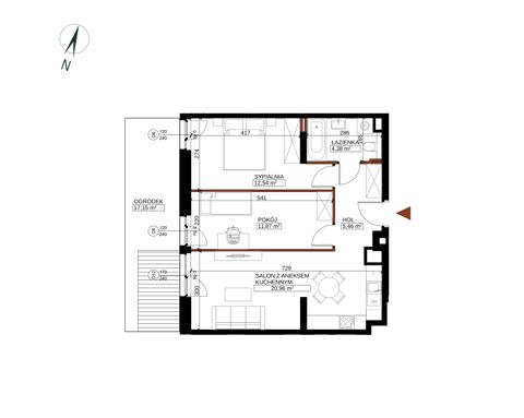 Plan 3 pok. 55m²
