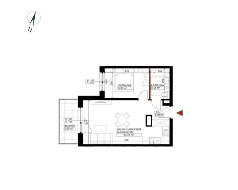 Plan 2 pok. 40m²