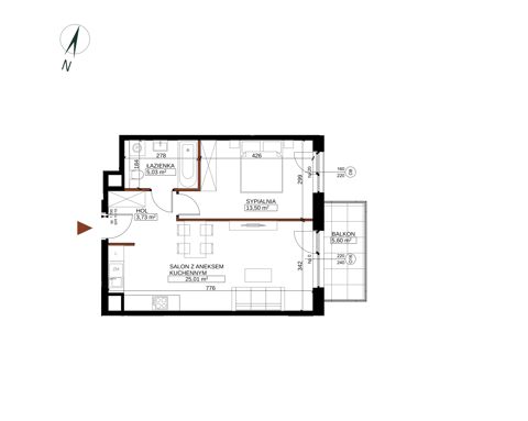 Plan 2 pok. 47m²