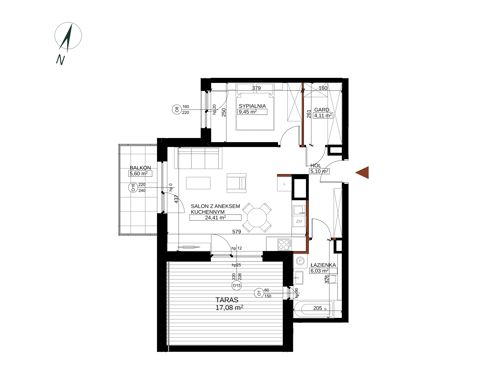 Plan 2 pok. 49m²