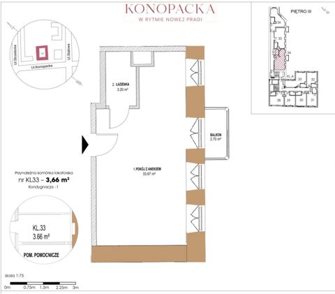 Plan 1 pok. 37m²
