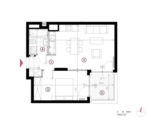 Plan 2 pok. 44m²