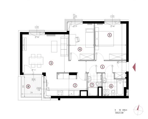 Plan 3 pok. 70m²
