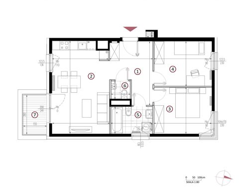Plan 3 pok. 62m²