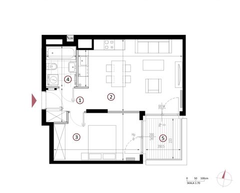 Plan 2 pok. 44m²