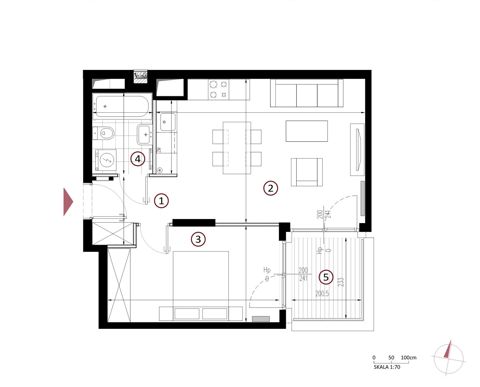 Plan 2 pok. 44m²