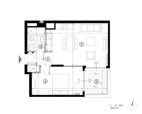 Plan 2 pok. 44m²