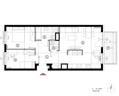 Plan 3 pok. 65m²