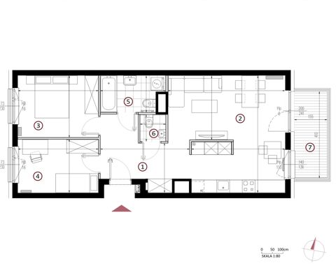 Plan 3 pok. 65m²