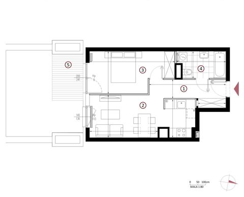 Plan 2 pok. 43m²