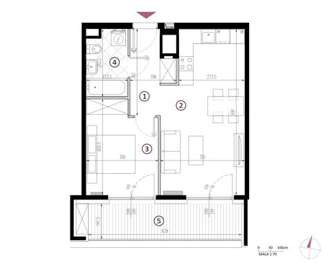 Plan 2 pok. 43m²