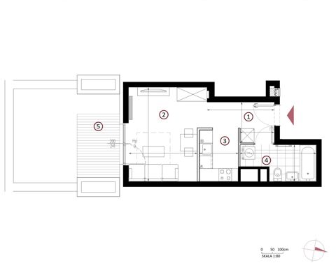 Plan 1 pok. 30m²