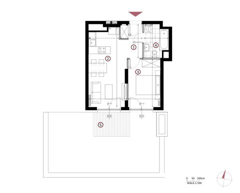 Plan 2 pok. 39m²
