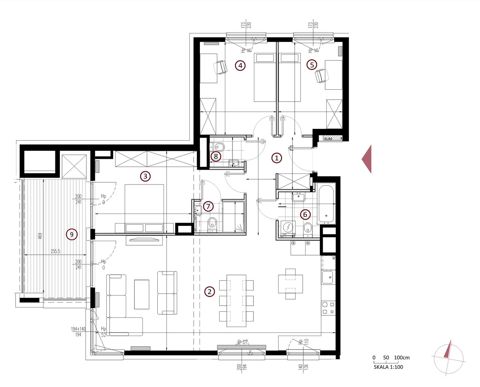 Plan 4 pok. 101m²