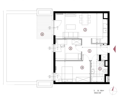 Plan 3 pok. 58m²