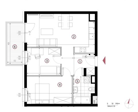 Plan 3 pok. 58m²