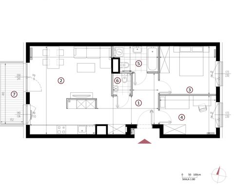 Plan 3 pok. 70m²