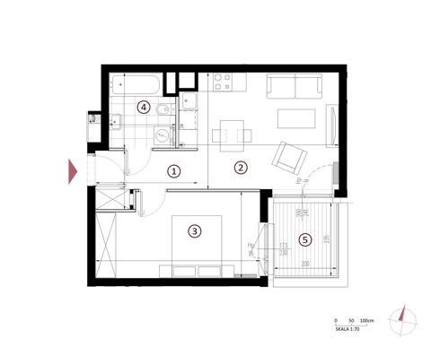 Plan 2 pok. 41m²