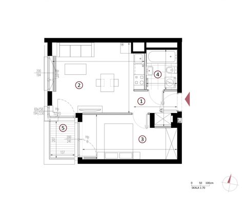 Plan 2 pok. 39m²