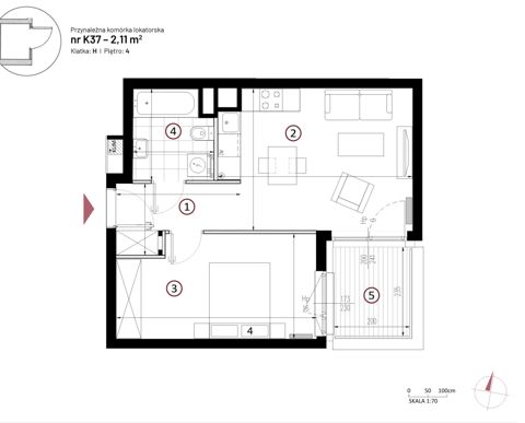 Plan 2 pok. 42m²