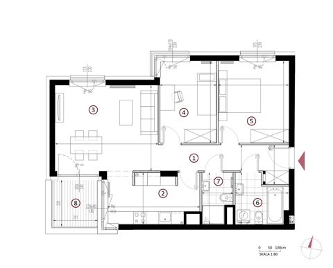 Plan 3 pok. 70m²
