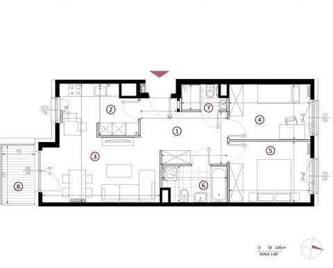 Plan 3 pok. 64m²