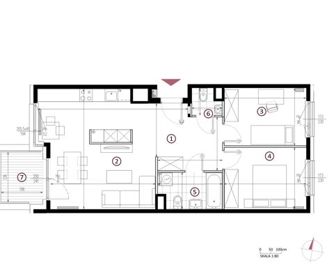 Plan 3 pok. 66m²