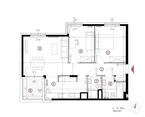 Plan 3 pok. 72m²