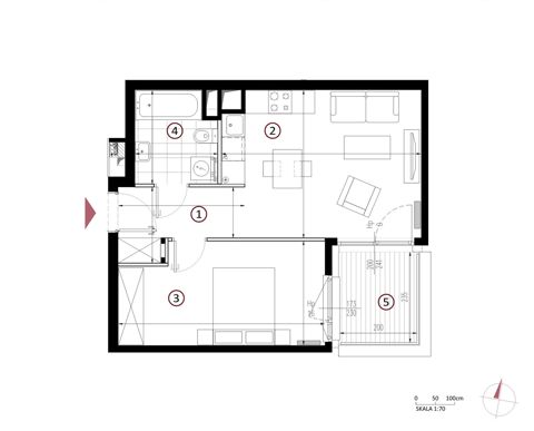 Plan 2 pok. 42m²