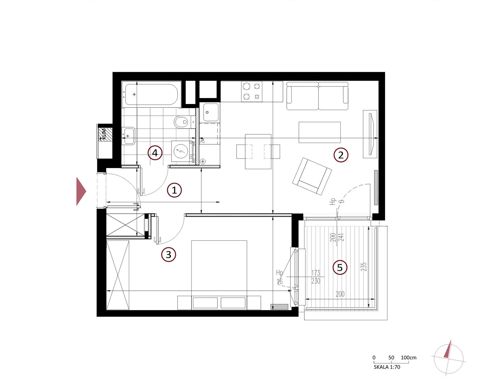 Plan 2 pok. 42m²