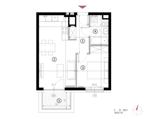 Plan 2 pok. 42m²