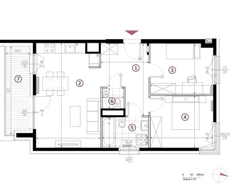 Plan 3 pok. 61m²
