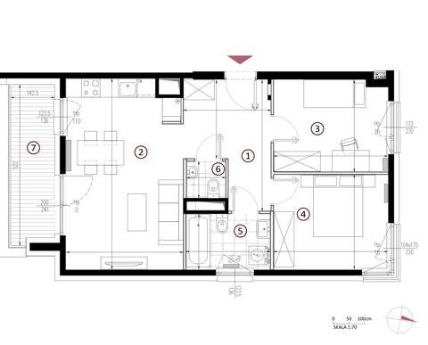 Plan 3 pok. 61m²