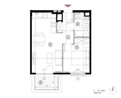 Plan 2 pok. 43m²