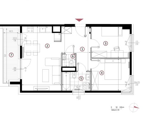 Plan 3 pok. 61m²
