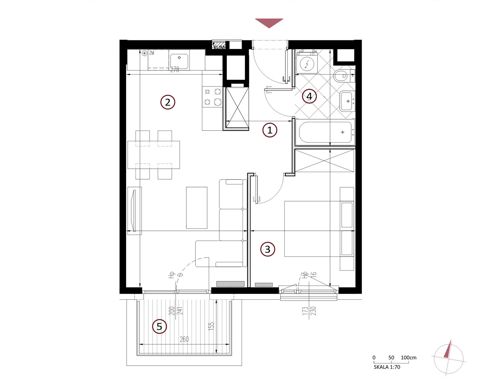 Plan 2 pok. 43m²
