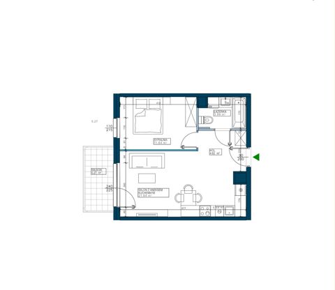 Plan 2 pok. 42m²