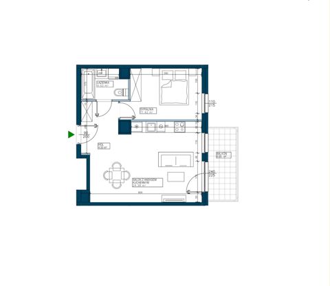 Plan 2 pok. 45m²