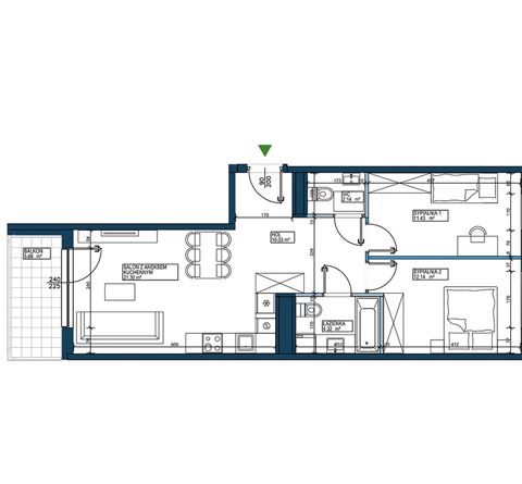 Plan 3 pok. 61m²