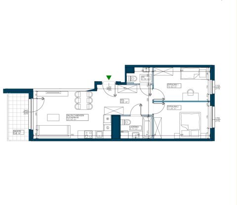 Plan 3 pok. 58m²