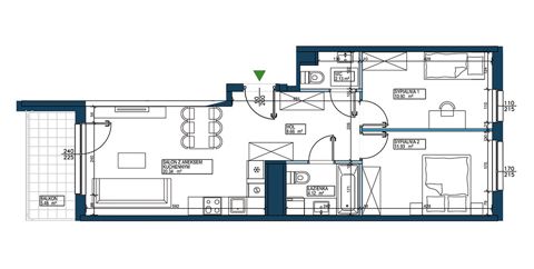 Plan 3 pok. 58m²