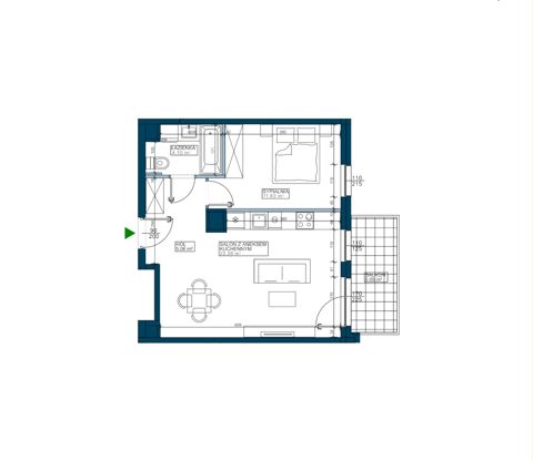 Plan 2 pok. 44m²