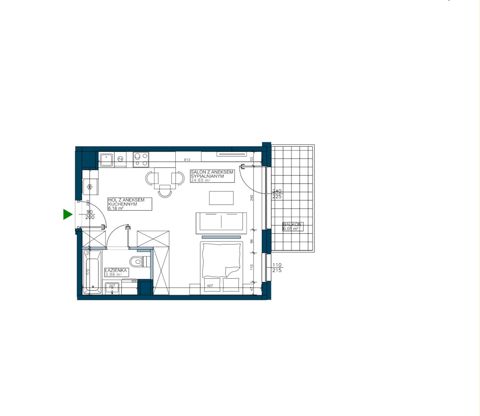 Plan 1 pok. 35m²